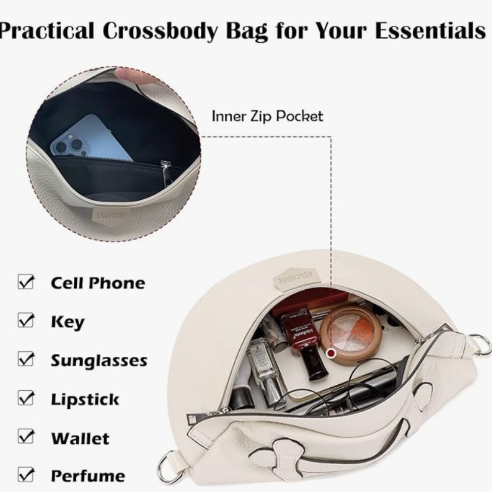 Crossbody Bum Bag in Cream, NWOT - Picture 10 of 11